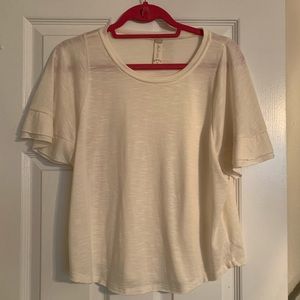 Cream Altar’d State Flutter sleeve top